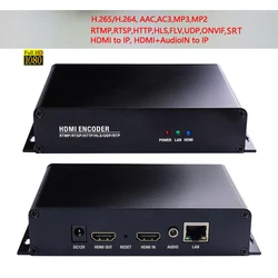 HDMI to IP H.265/H.264 video Encoder with HDMI Loopout by HTTP RTSP RTMP/RTMPS UDP SRT ONVIF