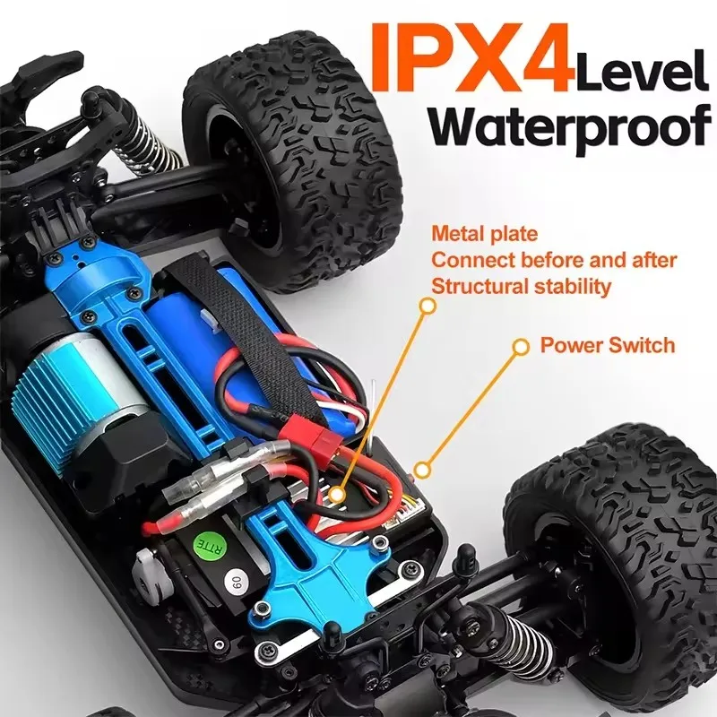 1/16 4WD 50KM/H High Speed RC Racing Car 2.4G Lighting Atmosphere System Remote Control Car Off Load Climbing Car Drift Vehical