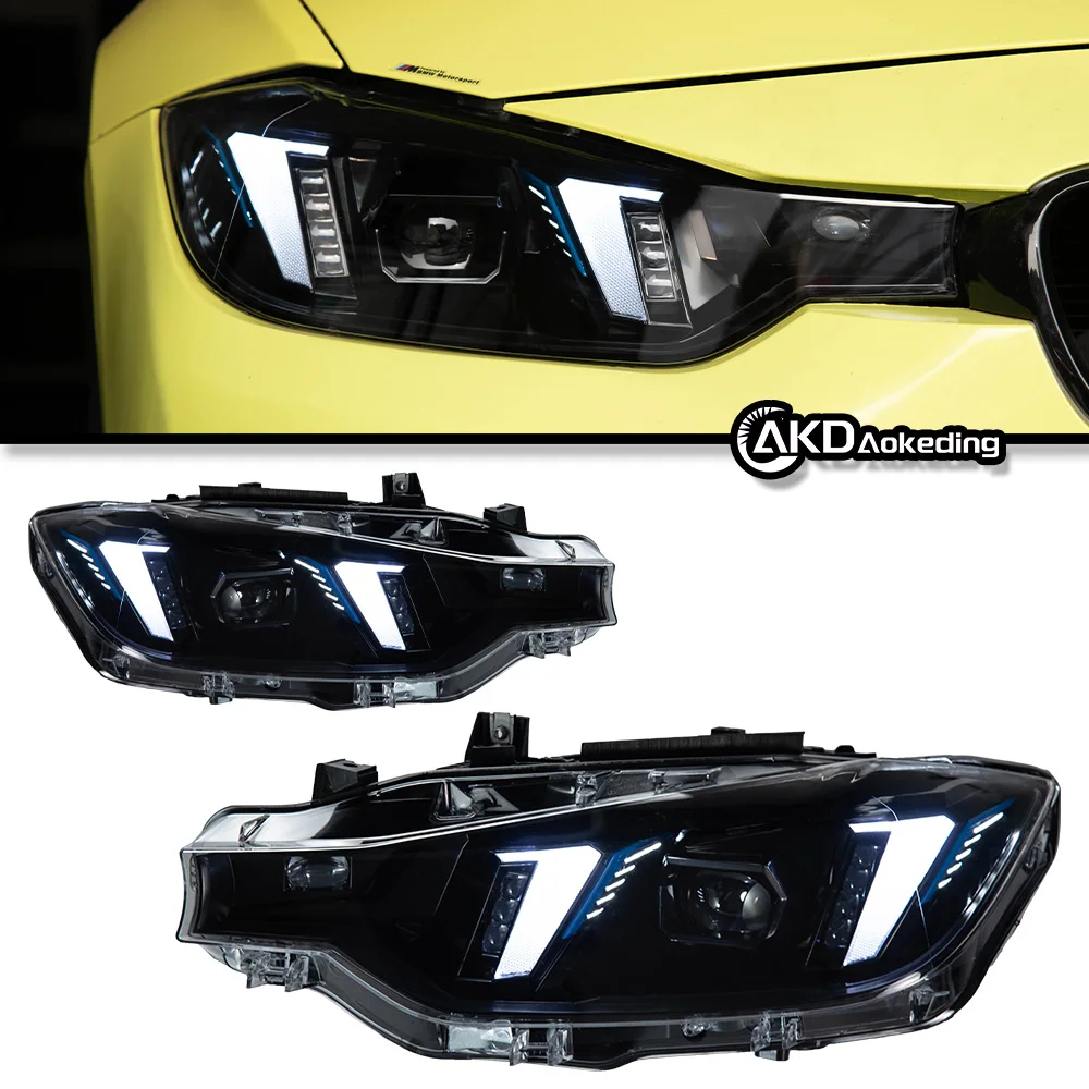 Auto Parts For 3 Series F30 Headlights 2013-2019 F31 F35 320i latest Styling LED DRL Dual Projector Car Accesorios Modified
