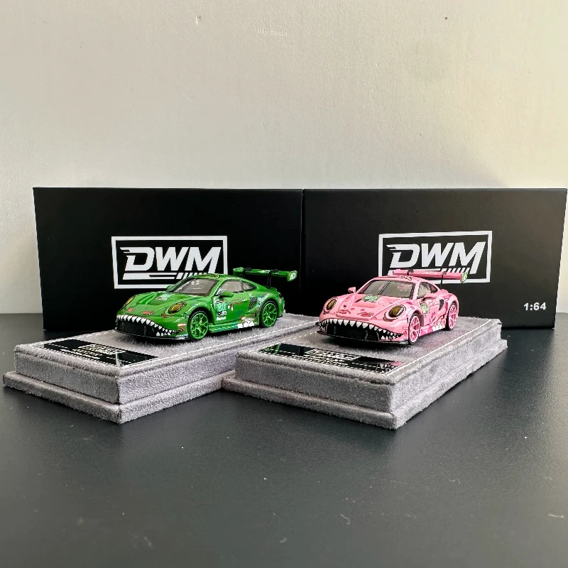 

1 In Stock: 1:64 Full Open 911 GT3R Green and Pink Dinosaur Limited Edition Alloy Replica Scale Model, worthy of collection,