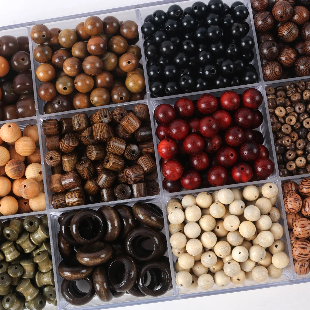 

10Pcs/lot Vintage Natural Wooden Round Beads Scattered Spacer Wood Beads for Jewelry Making Bracelets Craft DIY Accessories