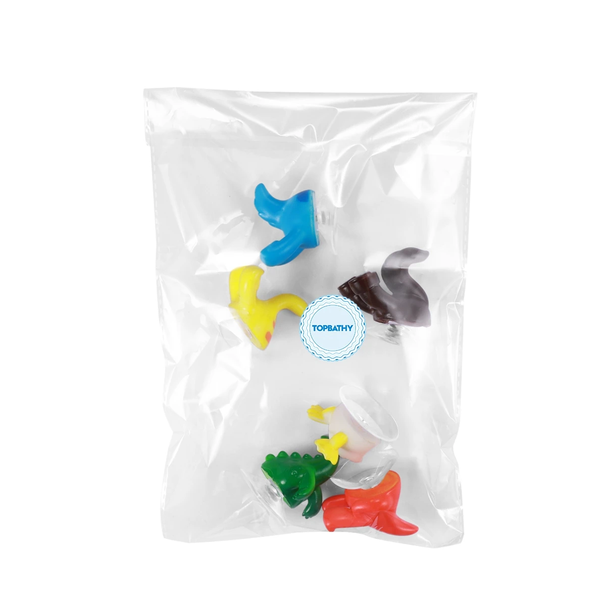 

6Pcs Animal Tail Sucker Hook Creative Cartoon Home Decor Practical Organizer for Bathroom Bedroom Livingroom Towel Holder