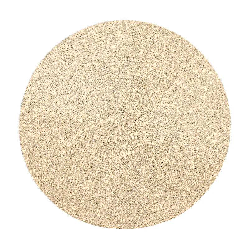 Handmade rope sisal carpet, living room tea room table mat wabi sabi simple linen porch bedside blanket