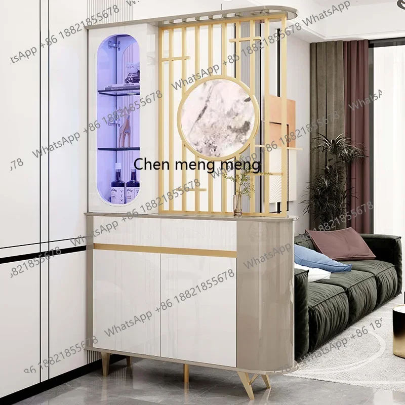 New  arrive Light luxury living room entrance shoe cabinet integrated partition cabinet simple modern screen decorative wine cab