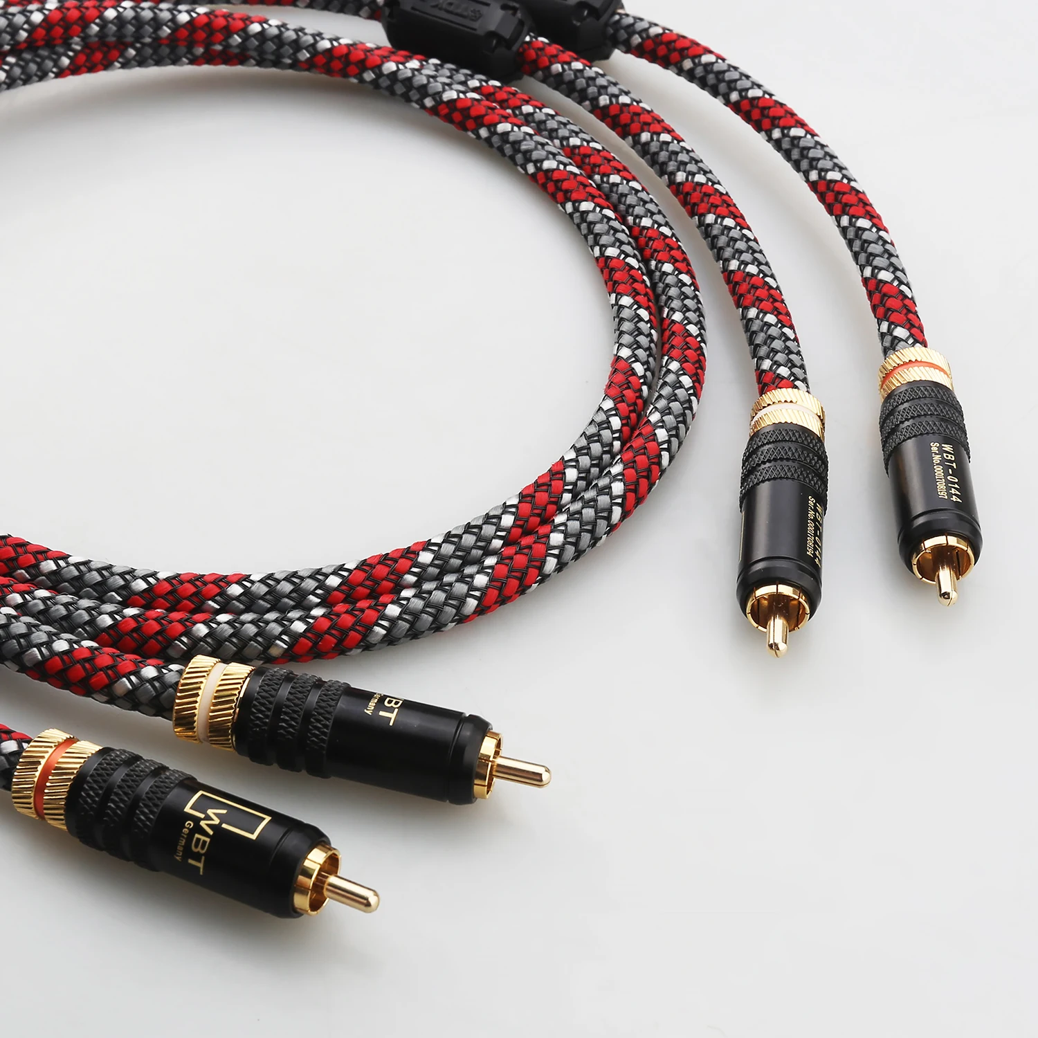 A53 Pair Audiophile RCA Interconnect Cable Gold Plated RCA Plug HiFi Signal Wire for Audio Amplifier DAC Player