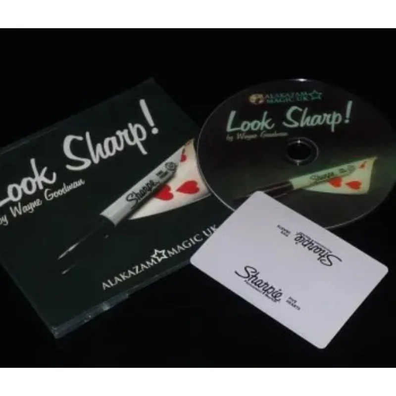 Look Sharp (DVD+Gimmick)  Magic Tricks Marker Pen to Chosen Signed Card Magia Magician Close Up Street Props Illusion Mentalism