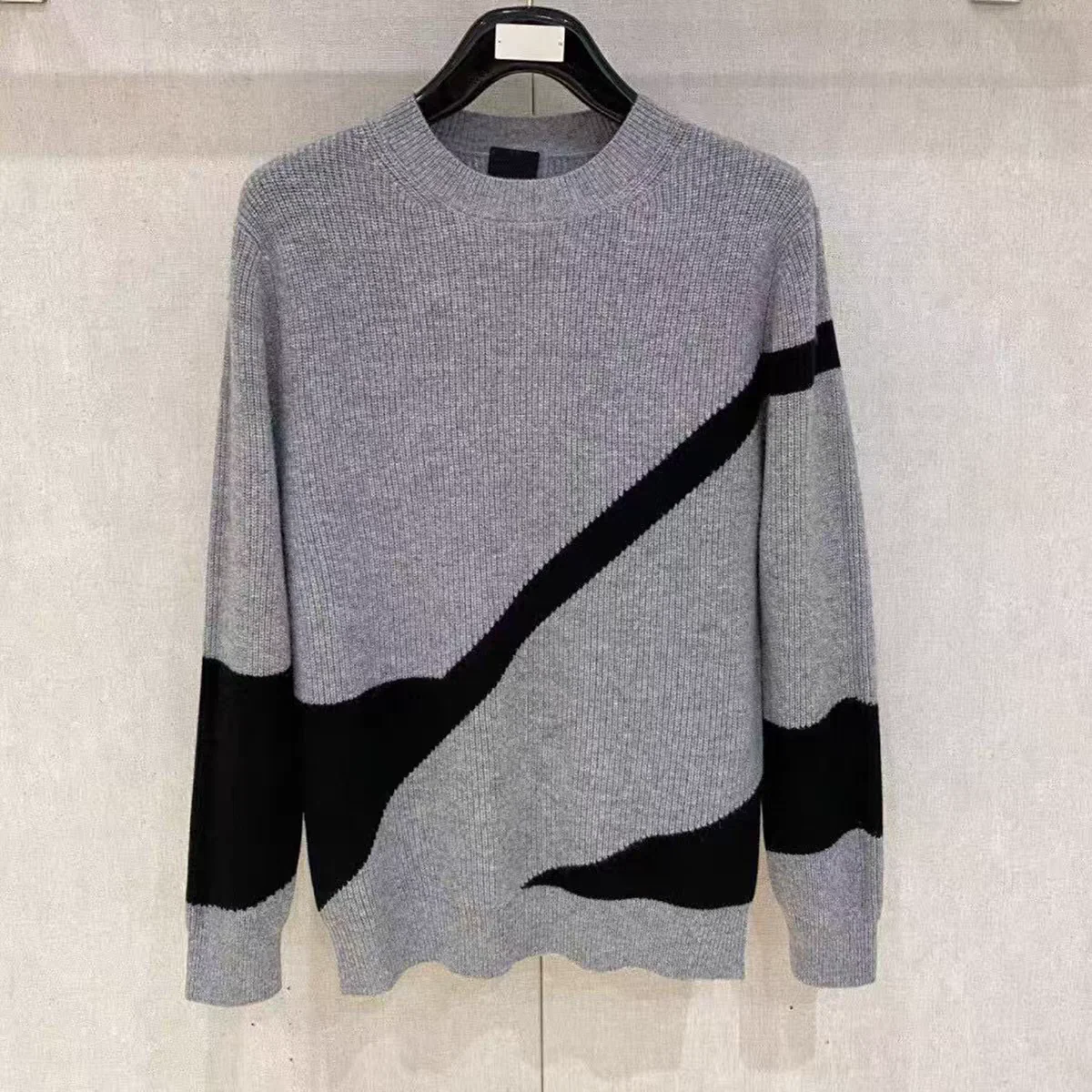 

Мужской вязаный длинный свитер све, круглый шерстяной топер, осень-зима, новый цветной свитер, простой дизайн, повседневная одежда