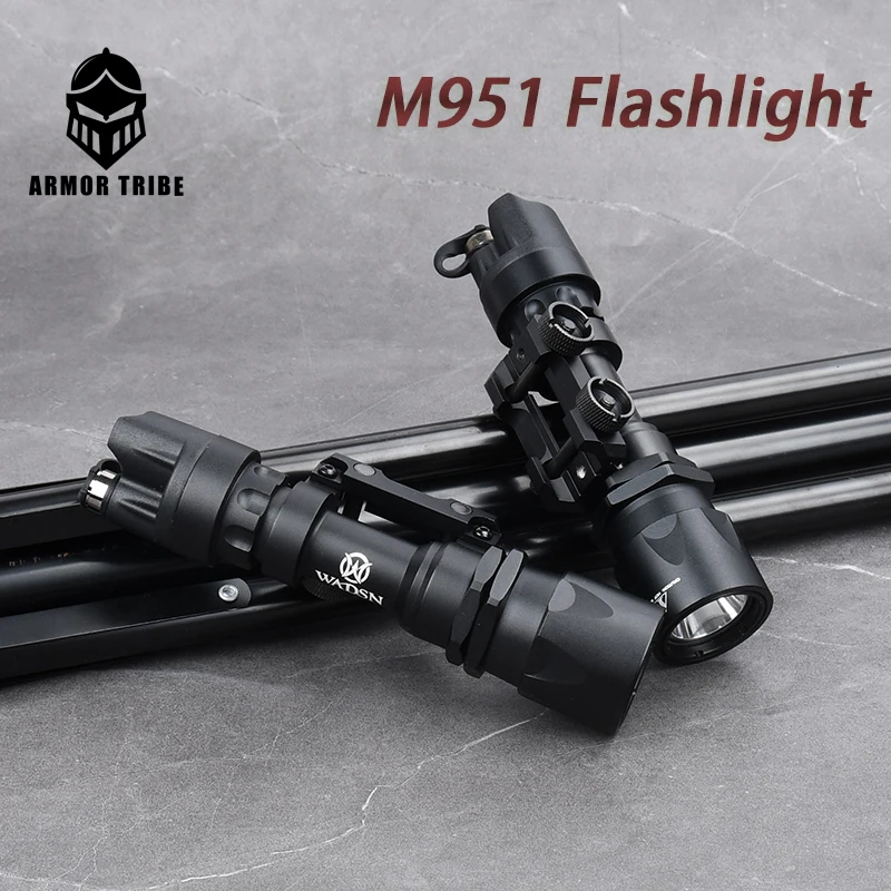 Tactical Wadsn M951 LED Metal Scout Light Powerful Outdoor Hunting M600 Weapon Lamp Fit 20mm Picatinny Rail Function Switch