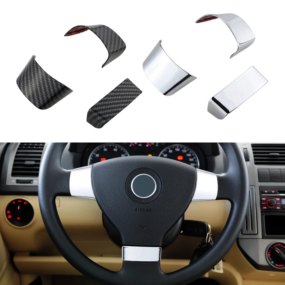 3pcs Car Steering Wheel Decoration Cover Trim Sticker Fit for Volkswagen VW Golf 5 MK5 Passat B6 Jetta Tiguan 2007-2011