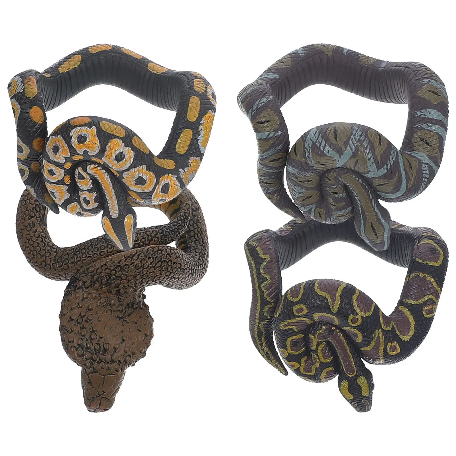 

Набор из 4 реалистичных аксессуаров в форме змеи: легкие имитации змей, идеально подходят для вечеринок и розыгрышей