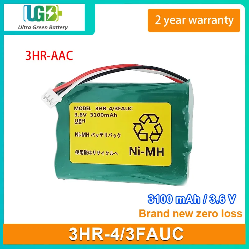 

UGB New Battery For FDK 3HR-4/3FAUC IAI AB-7 18670 Controller Battery 3100mAh 3.6V