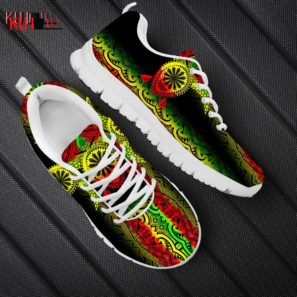 

KUILIU Ethnic Pattern Autumn Casual Flat Shoes Women Tribal Turtles Print Female Sneakers Breathable Mesh Flats Zapatos de Mujer