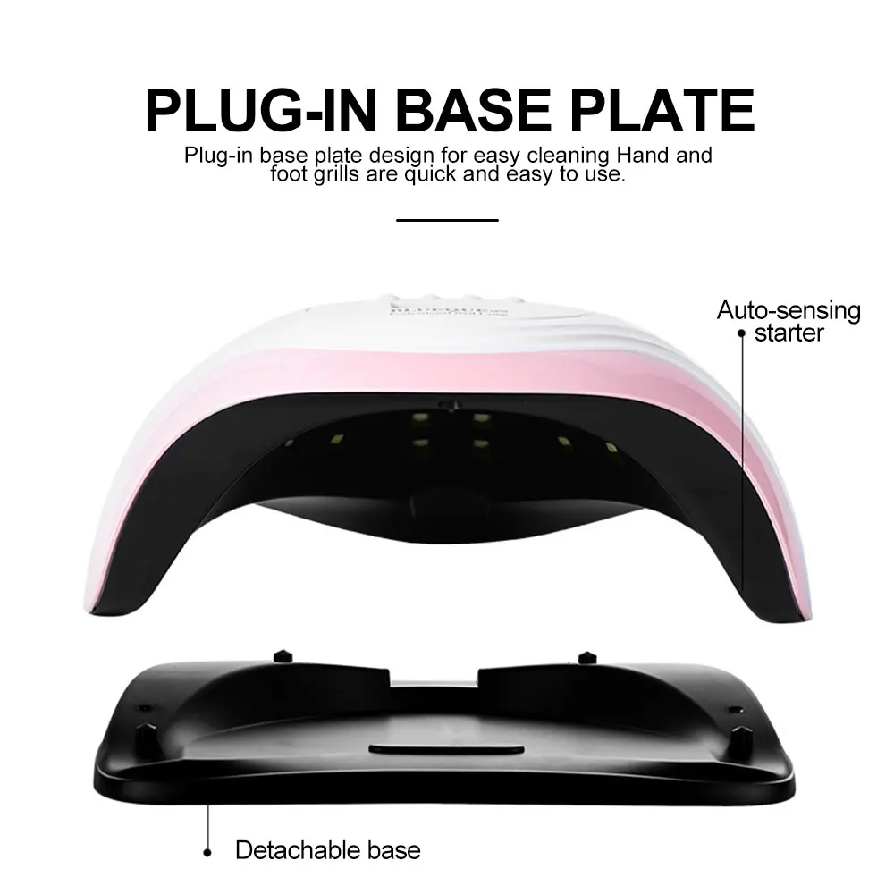 مصابيح احترافية لعلاج الأظافر بالأشعة فوق البنفسجية ، مجفف لتجفيف طلاء الجل ، معدات صالون منزلية ، V7 ، من من من نوع ww #6