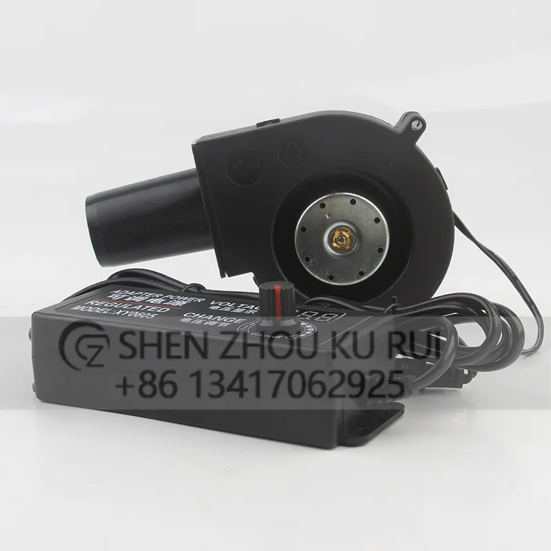 Factory Direct Supply 9733 BFB1012UH EU Speed Controller High Airflow Outdoor Barbecue Portable Blower Plug Cooling Fan DC12V 6A