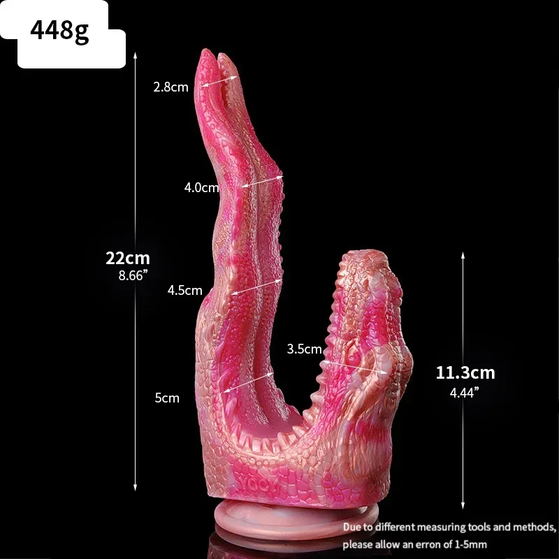 2023 Double Anal Plug Alien Sex Toy Dildo With Suction Cup Realistic Dragon Tongue Prostate Masturbator Adult Toy For Male