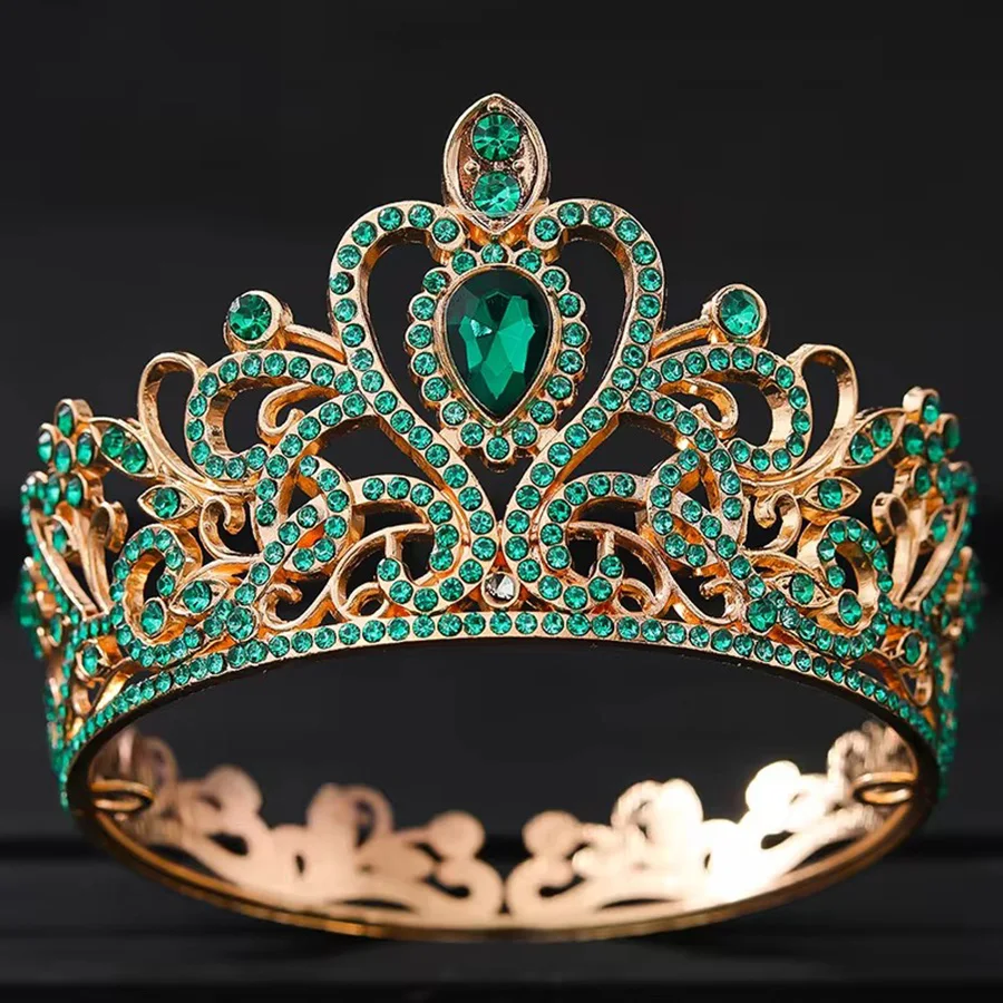 Baroque round Diadem Bridal Wedding Dress Crown Royal Queen King Tiaras Jewelry Accessory for Special Occasions