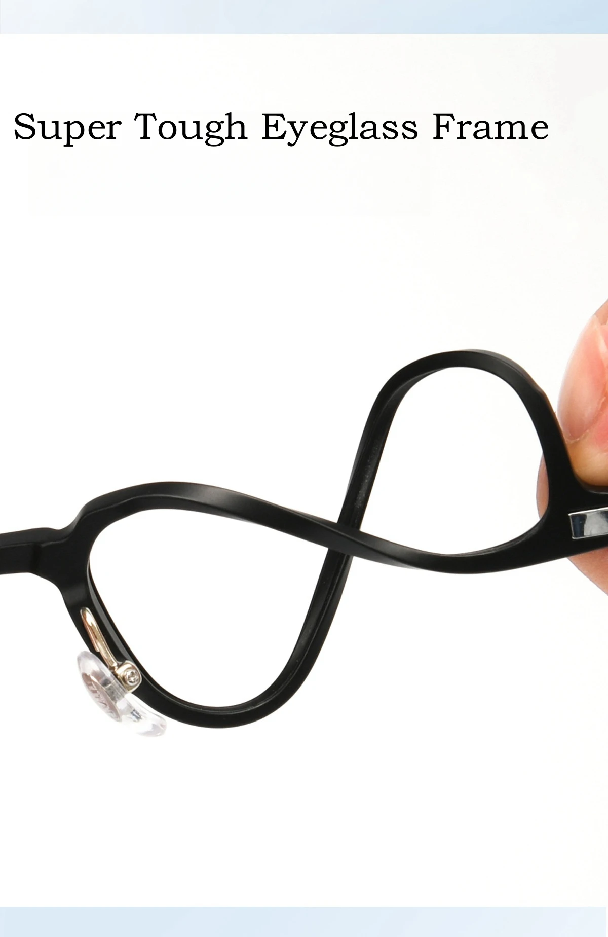 YIMARUILI 1+4 Retro Runde Magnetische Clip-On-Brille für Damen und Herren TR90 Reines Titan Optisches Brillengestell – Detail 7