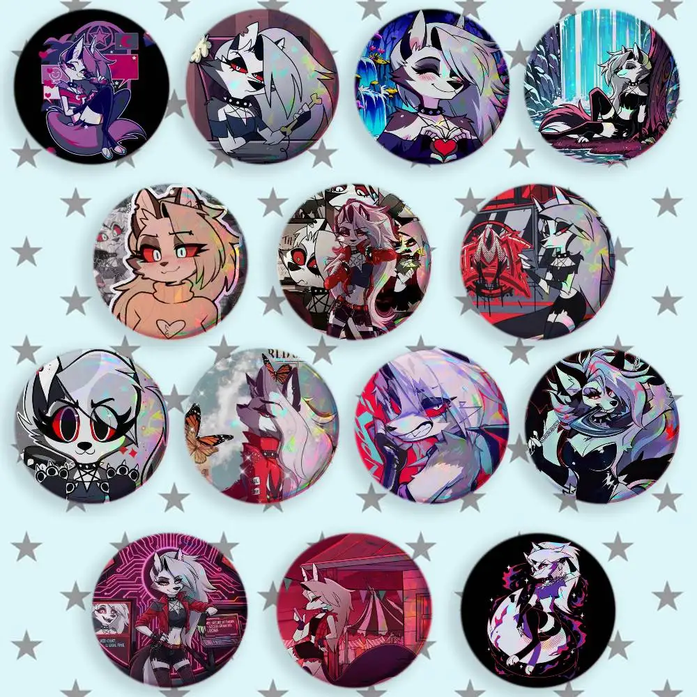 Helluva Boss Loona Brooches Cartoon Badge Pins Backpack Hat Accessories Friend Gift