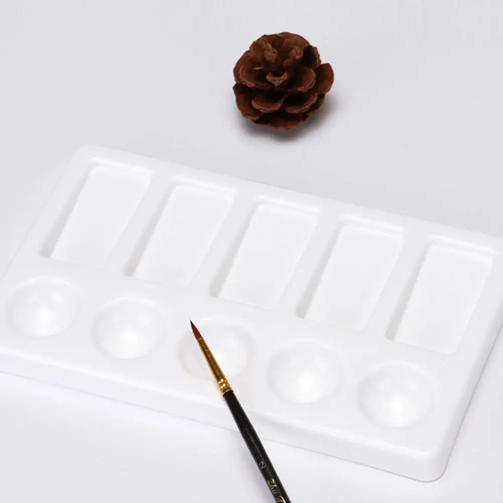 3Pcs Plastic Painting Pallet Pigment Mixing Trays Color Mixing Plate for Art Crafts DIY Watercolor Painting Boards