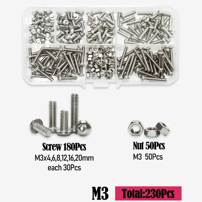 Innen sechs kant schraube 2,5 Edelstahl Messing Einsatz mutter Set m2, 5 m3 m4 Gewinde gerändelte Einbettung einspritz muttern für den 3D-Druck – Detail 13