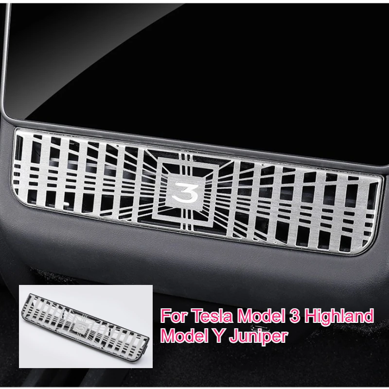 

For Tesla Model 3 Y Highland Juniper 2025 Rear Center Console Air Outlet Cover Vent Outlet Dust Cover Car Styling Accessories