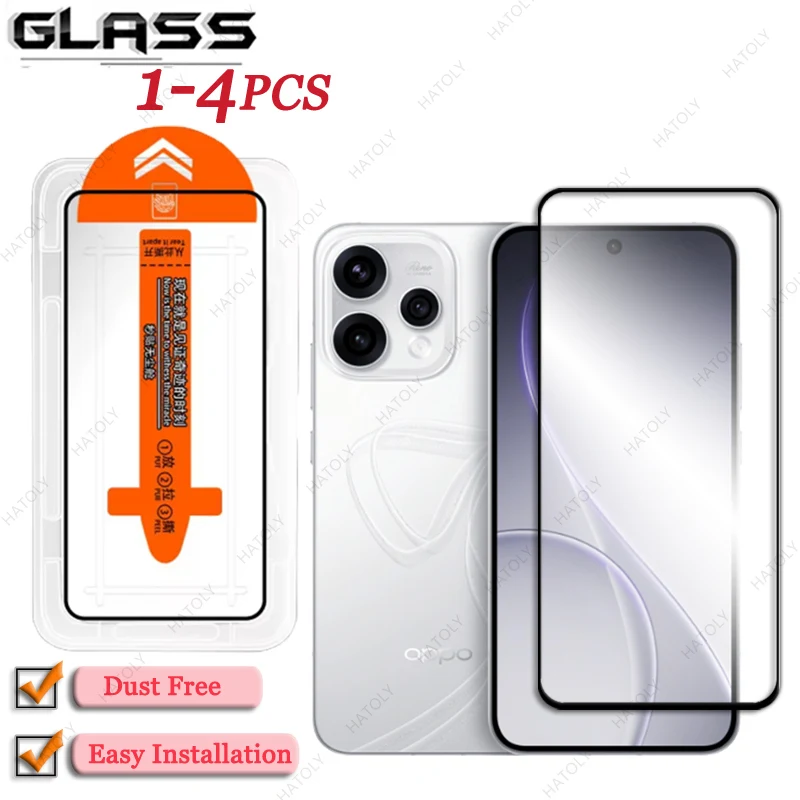 Easy Installation For Oppo Reno15 Global Glass Free Dust Screen Protector For Oppo Reno 15c China 5G Black Edge Protective Film