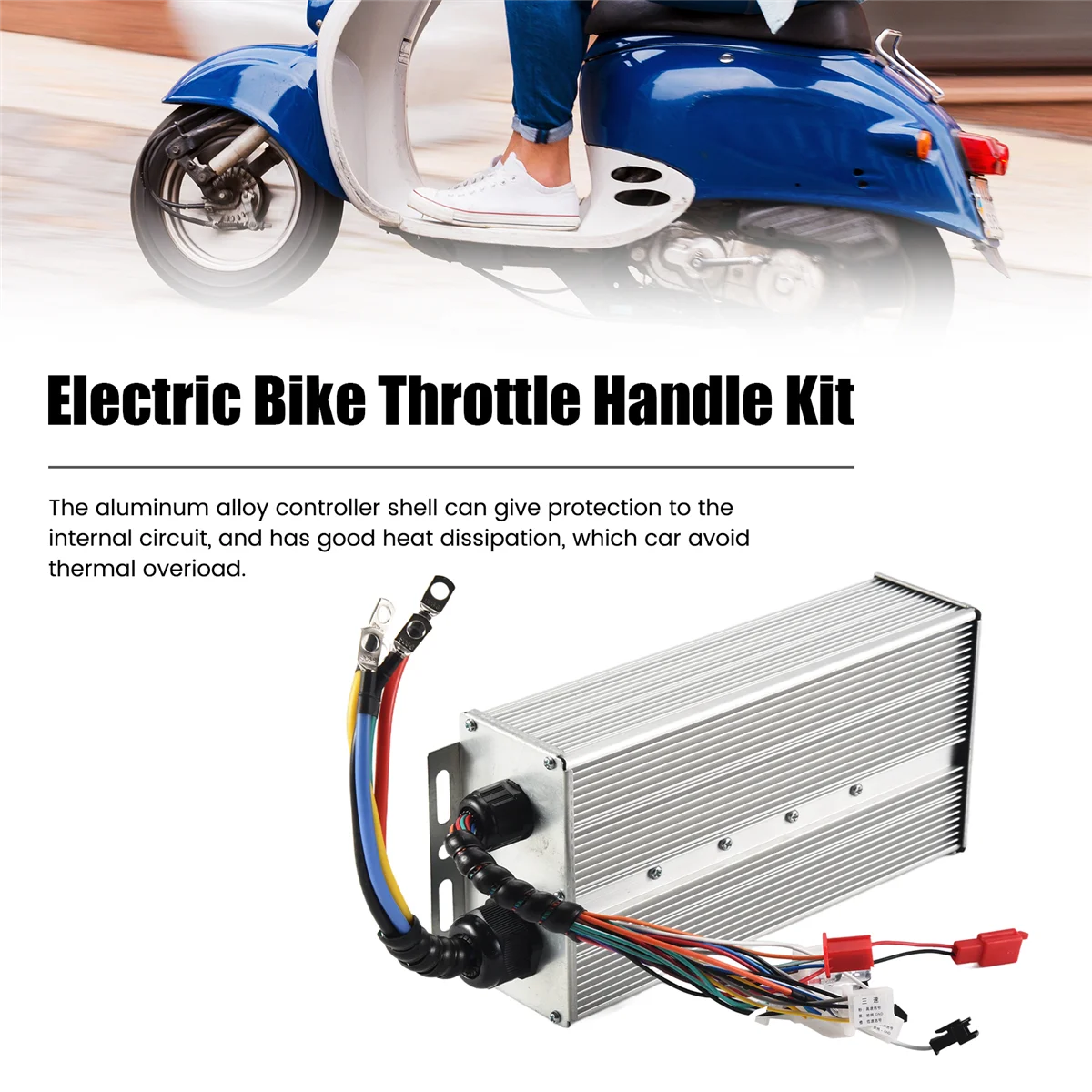 Controlador foc de triciclo 48v-72v 5000w, carro de bateria, controlador de motor sem escova inteligente, carro elétrico