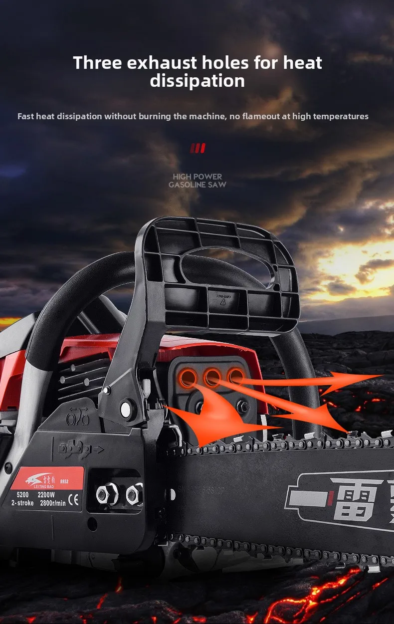 Multifunctionele huishoudelijke zaag Logging kettingzaag Draagbaar klein tuingereedschap Hoog vermogen