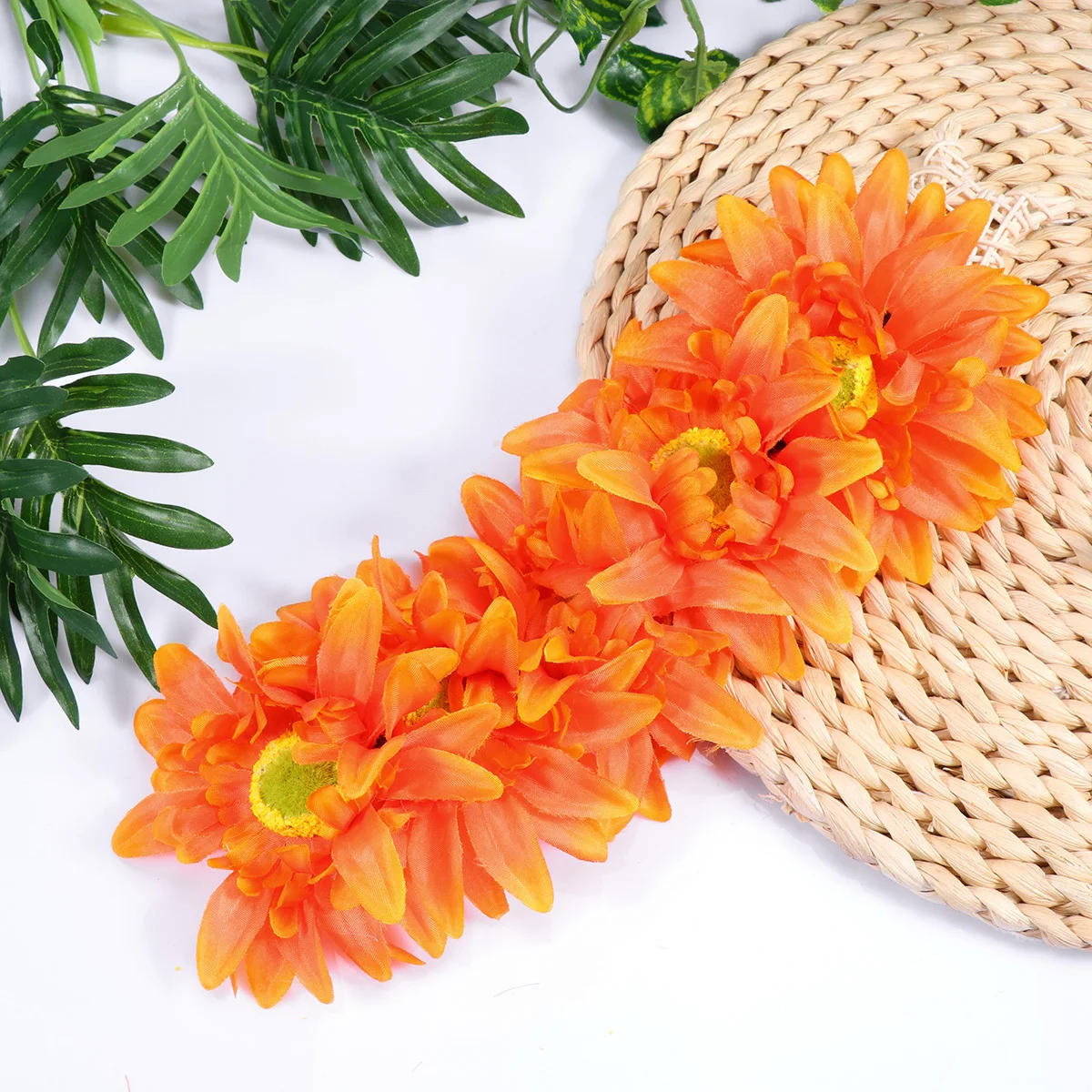 

1Pcs Stretch Artificial Sunflower Hair Band Orange Floral Wreath Headband Party Bridal Floral Headpiece Flower Headband