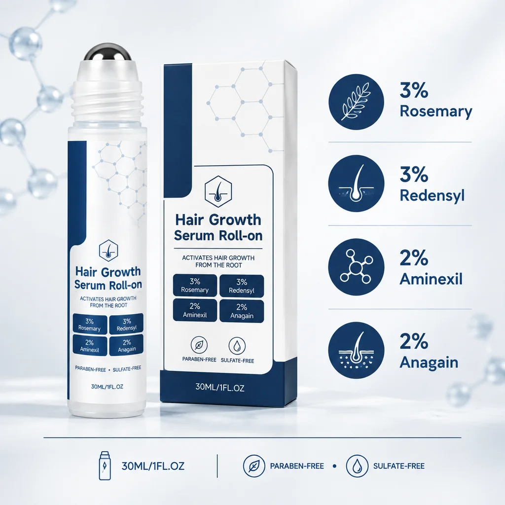 Roll-on Ball Rosemary Hair Care Essence Nourishing Anti-Frizz Hair Serum Refreshing Long-lasting Strengthening Scalp Treatment