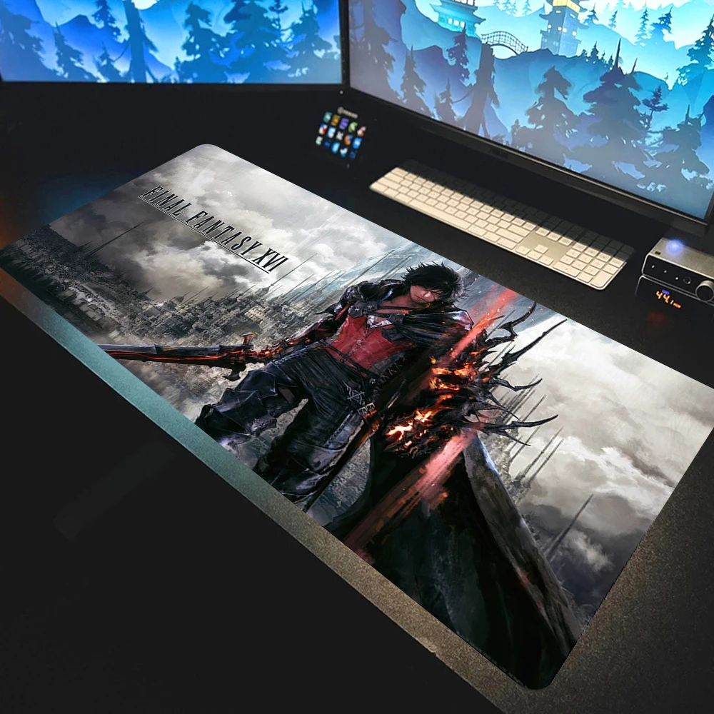 90 x 40 cm großes FINAL FANTASY VII Lockhart-Mauspad, Gaming-Zubehör, Gamer-Tastatur, Schreibtischunterlage, PC-Zubehör, E-Sport-Mauspad