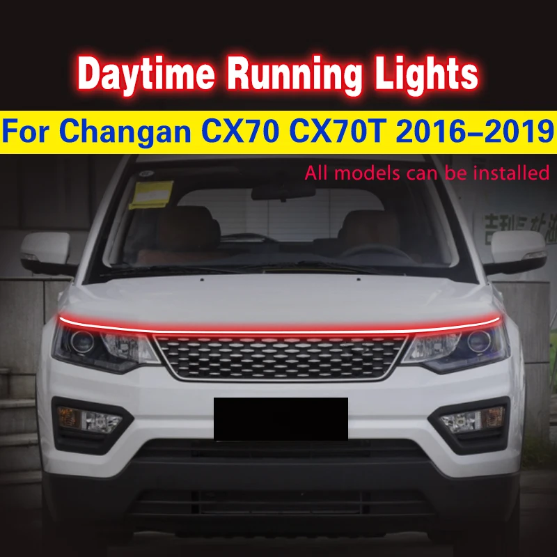 

1Pcs Led Car Daytime Running Lights For Changan CX70 CX70T 2016-2019 Drl Waterproof Headlight Auto Decorative Lamp Strip 12V