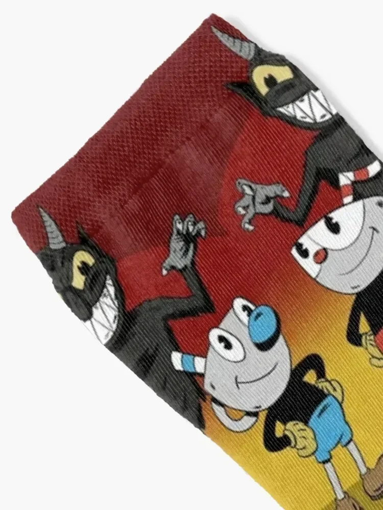 Cuphead and Mugman Socks new in's happy funny gifts shoes Socks Female Men's