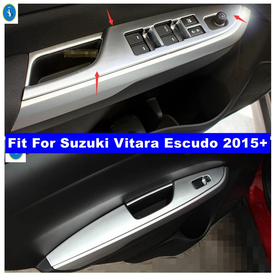 

Door Armrest Window Switch Control Decor Panel Cover Trim For Suzuki Vitara Escudo 2015 - 2021 Matte Car Interior Accessories