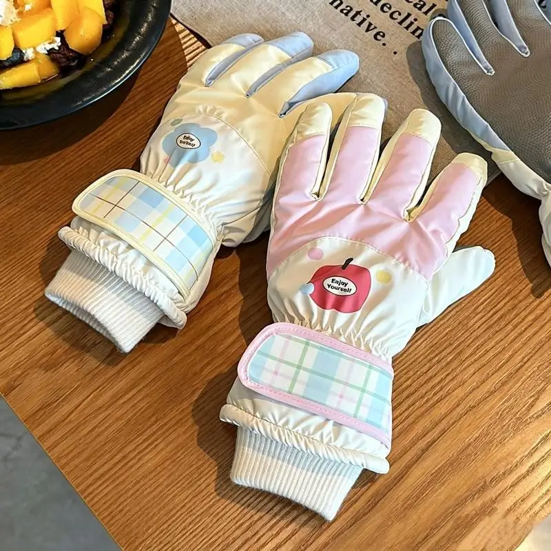 1 Paar warme Touchscreen-Fahrradhandschuhe für Damen, Winterhandschuhe, kältebeständig, winddicht, regendicht, Fahrhandschuhe für Fahrzeuge. – Detail 4