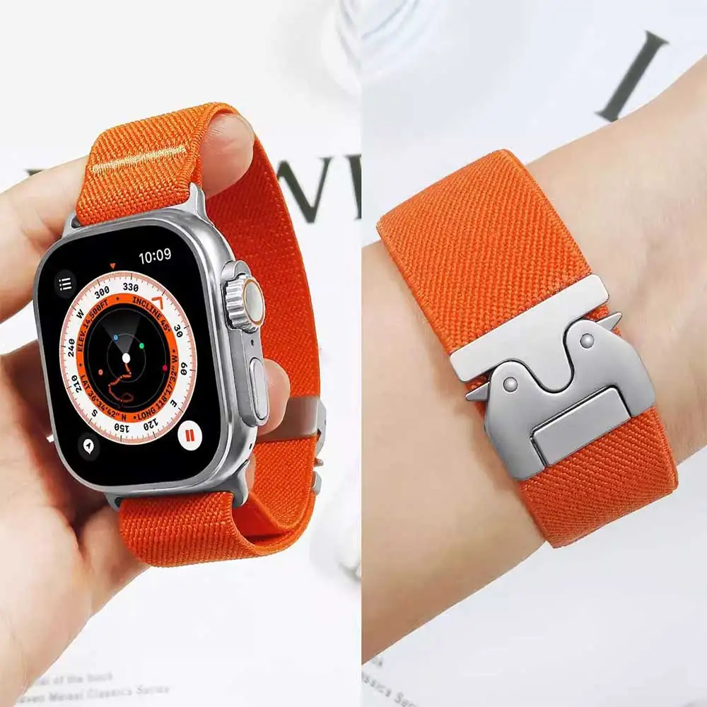 Parachute Straps for Apple watch 10 Band 46mm 42mm 45mm Ultra 2 49mm 44mm 41mm nylon bracelet correa iWatch Series 9 8 SE 5 6 7