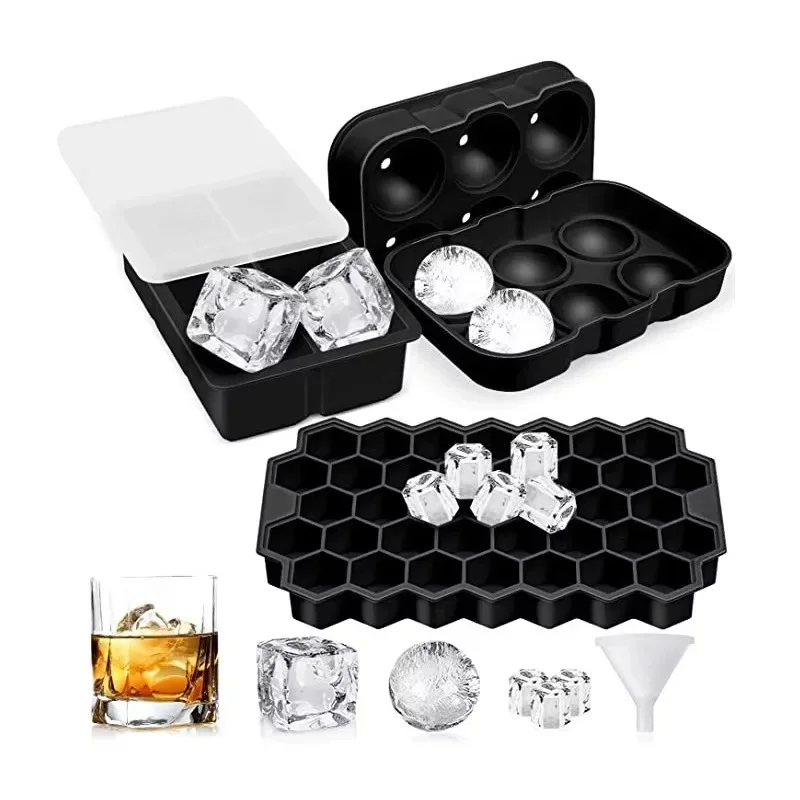 Ice Silicone Cube Mold Tray DIY Freeze Ice Maker Ice Cube Mold for Freezer Cocktail Summer Chilled Beverage Accessories Tool