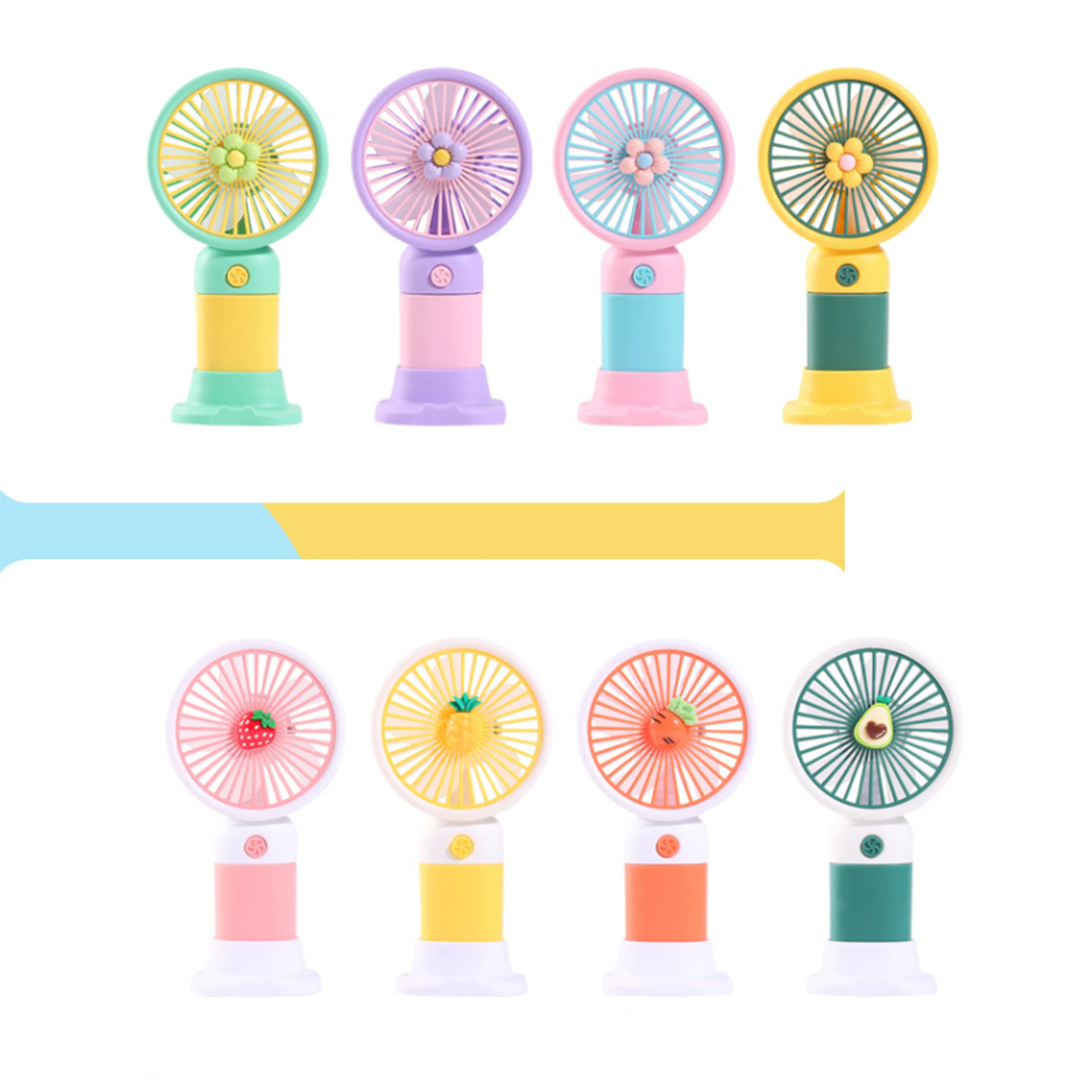Party Gift Summer Desktop Outdoor Portable Fan USB Charging Mini Handheld Fan Children Kids Handheld Rechargeable Pocket Fan