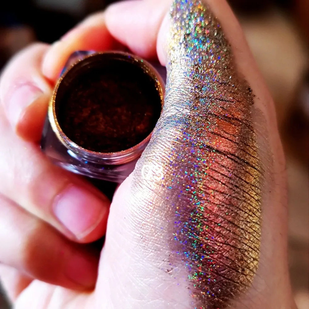 Rainbow MultiChrome Eyeshadow Powder 0.2g Eyeshadow Rainbow Eyeshadow Powder Shining Glitter Glitter Color Shift Eyeshadow Nail