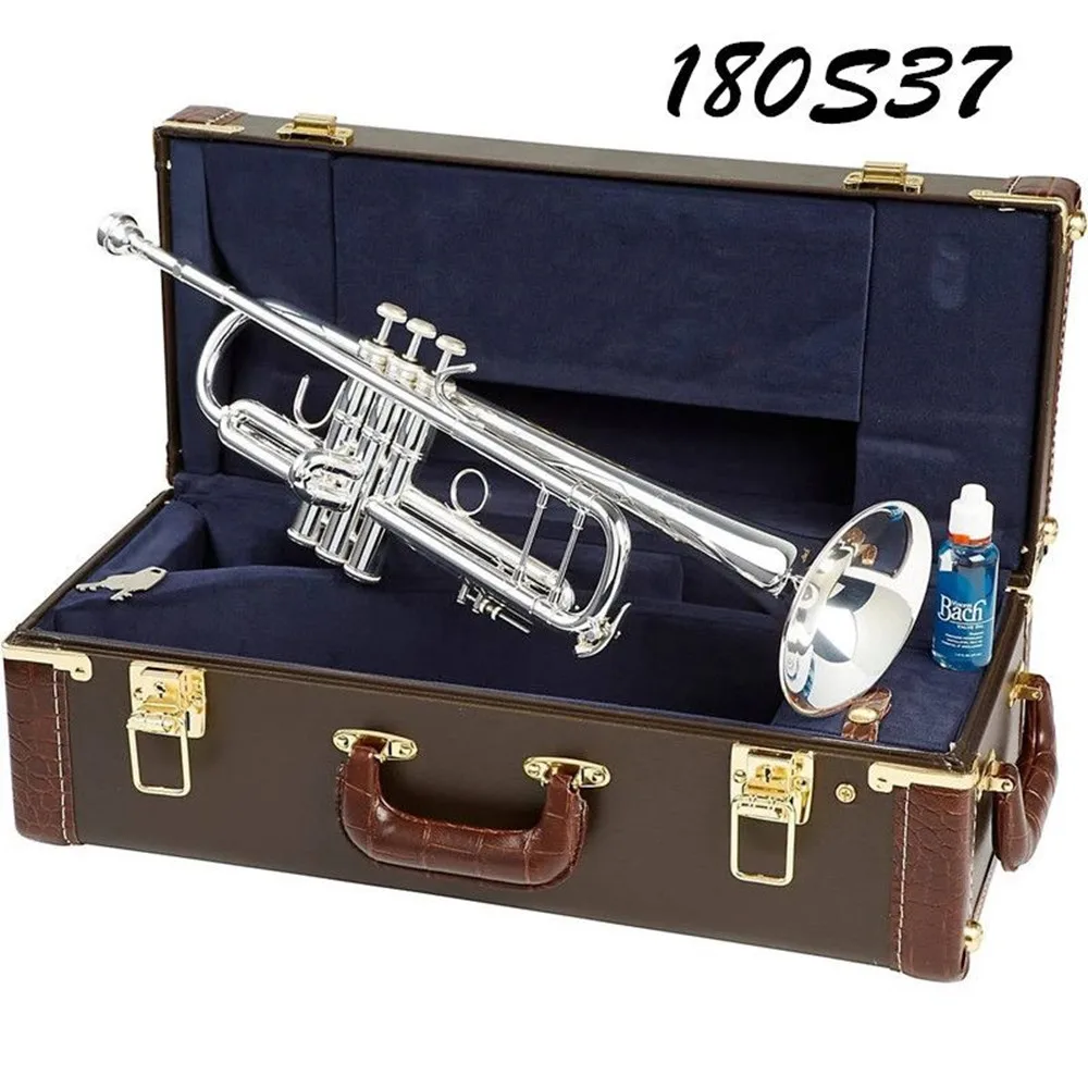 Silver-Plated Trumpet LT180S-37 Musical Instrument, Professional Playing, AAA Grade, Brass Trumpet,  2024New