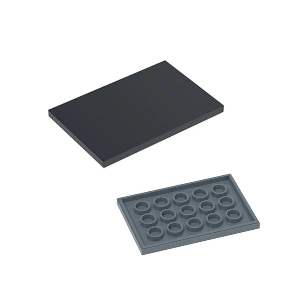 MOC 10 Uds. De piezas de ladrillos 1618 10202W 4X6, juego de bloques de construcción planos, casa, castillo, placa, techo, partícula de azulejos, juguete DIY, regalo para niños