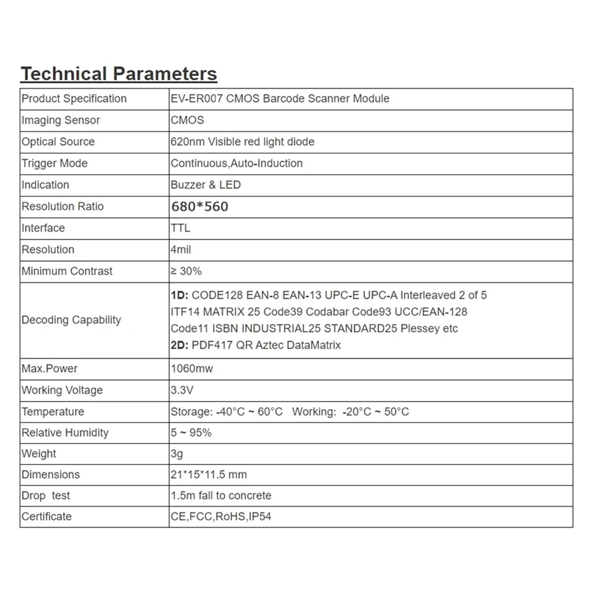 2D TTL встроенный модуль штрих-кода, мини встроенный модуль сканирования USB/RS232/TTL, дешевый модуль сканирования