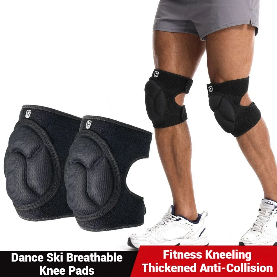 WOSWEIR-Professional Non-Slip Extended Nylon Thin Running Knee Protector Cover for Basketball Men & Women Knee Skipping Rope