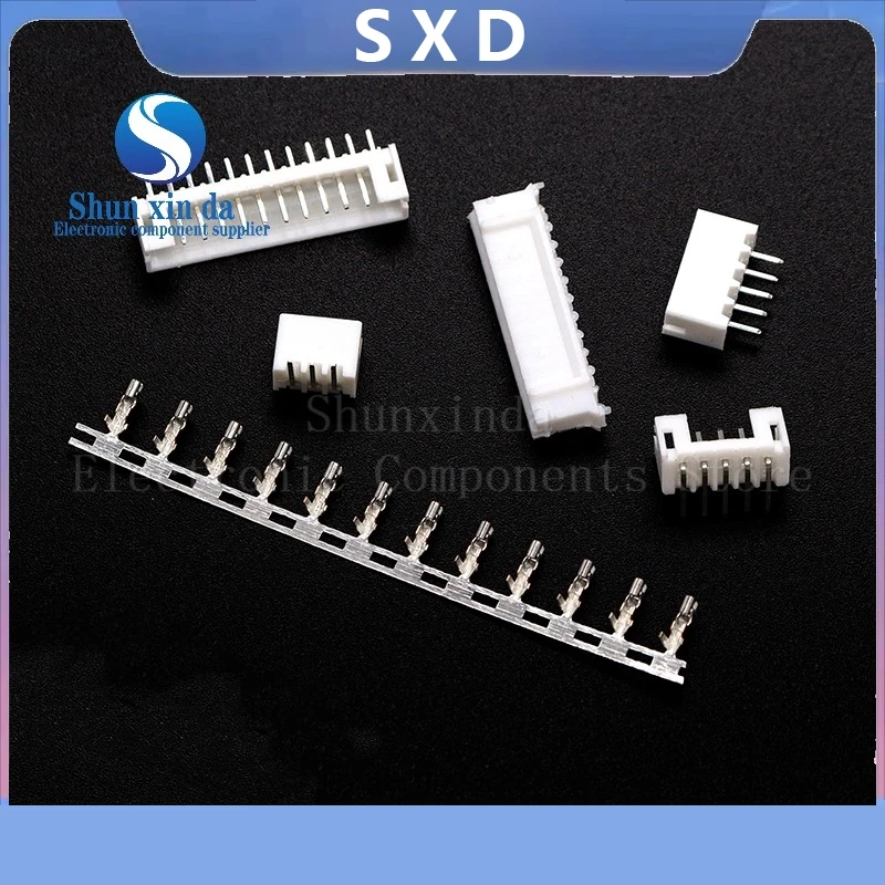 100PCS PH 2.0 Pin JST Male Female Connector  Horizontal Straight Pin Header Housings Terminal 2MM 2P 3P 4P 5P 6P 7P 8P