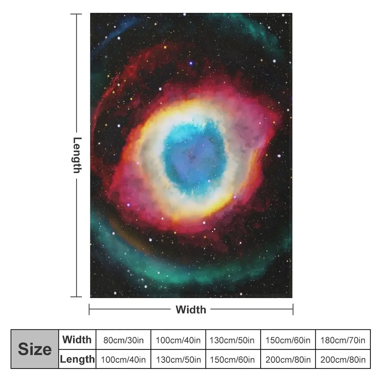 Helix Nebula - Eye of God Throw Blanket Sofa Quilt Beach Soft Plaid Blankets