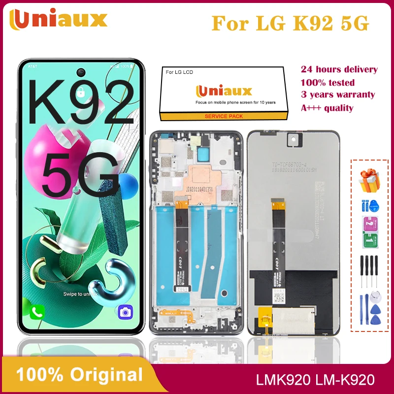 

6.67" Original LCD Screen Replacement For LG Q92 5G LCD Display With Frame Touch Screen Digitizer Assembly For LG Q92 5G