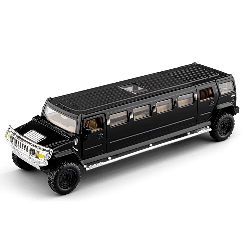 

1:32 Lengthened Car Simulation Alloy Car Model Sound and Light Pull Back Toy Car Ornament Wholesale