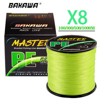 BAKAWA  X8 Super Strong 8 Strands Braided Fishing Line 300M 500M Multifilament 100%PE Wire Saltwater Freshwater Fishing Tackle
