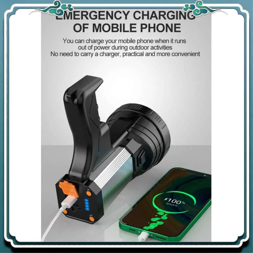 

Reliable Superbright Spotlight Handheld Flashlight Rechargeable 18650 Battery Included 3 Mode Light USB Power Charger