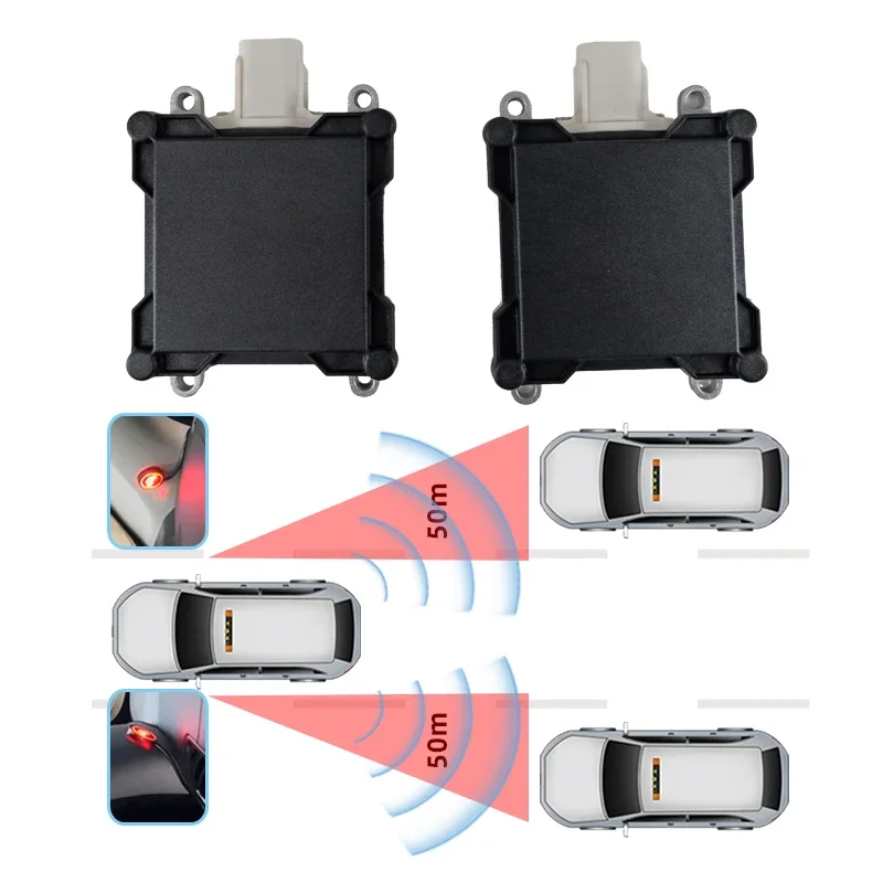 H1 77Ghz universal vehicle microwave sensor waterproof BSD 50M lane change assist warning car blind spot detection system